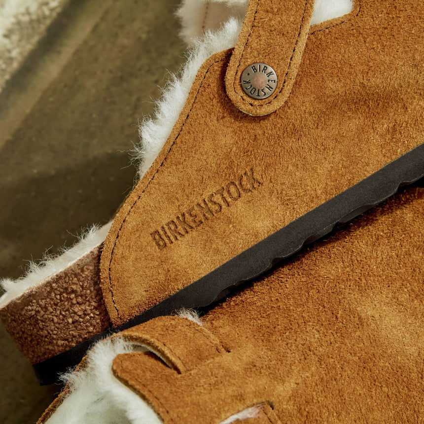 Birkenstock Boston Suede Shearling Terlik 