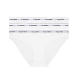 Calvin Klein Low Rise Bikini Briefs 3PK Modern Logo - Kadın White/White/White