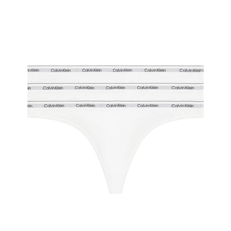 Calvin Klein Thong 3PK Modern Logo - Kadın White/White/White