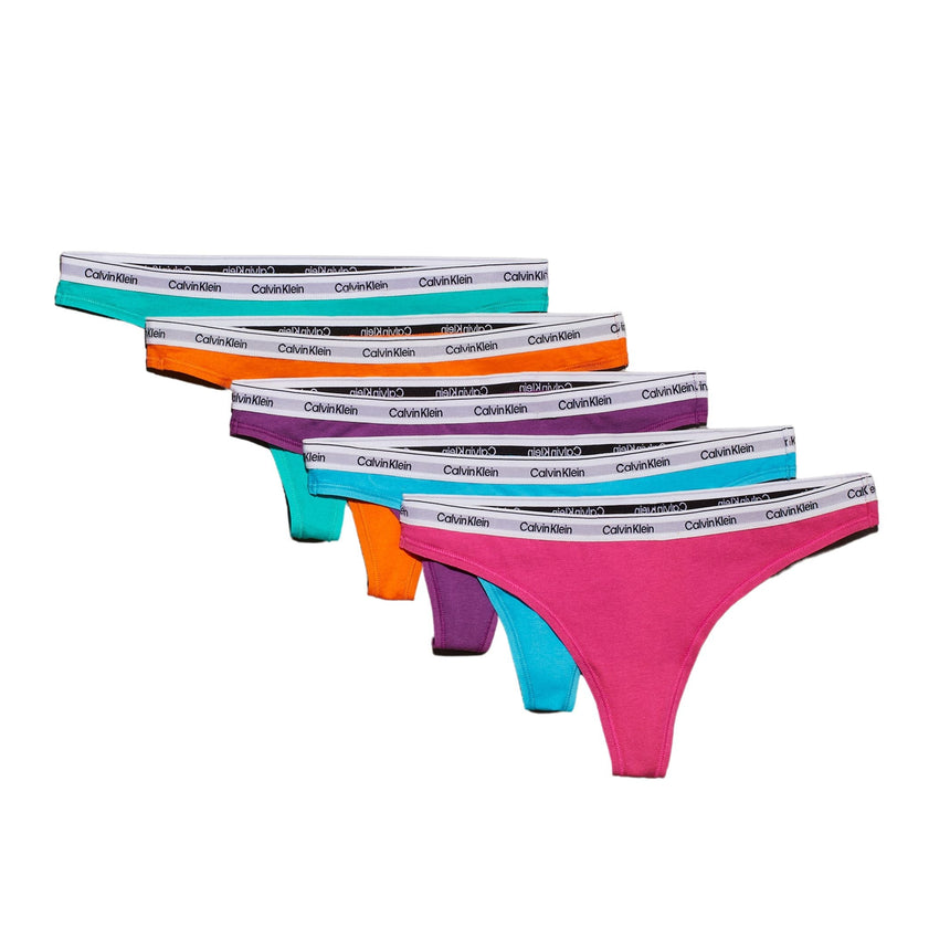 Calvin Klein Thong 5PK Modern Logo - Kadın 