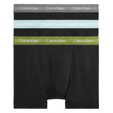 Calvin Klein Trunk 3PK Cotton Stretch - Erkek B- W/Olv Brc Crol Gry