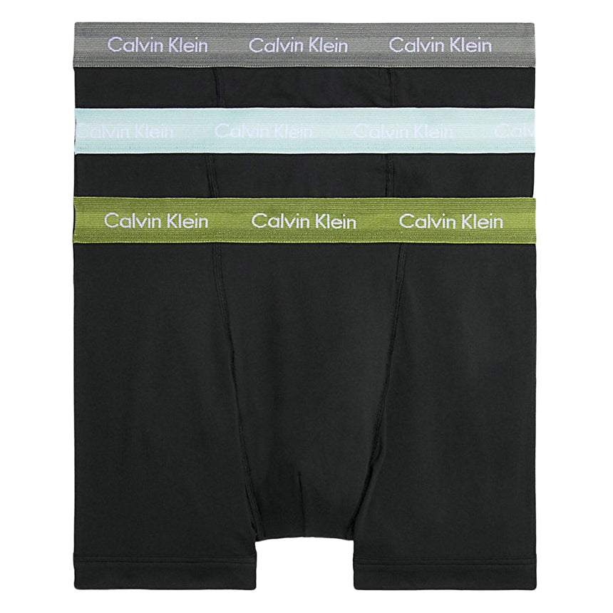 Calvin Klein Trunk 3PK Cotton Stretch - Erkek B- W/Olv Brc Crol Gry