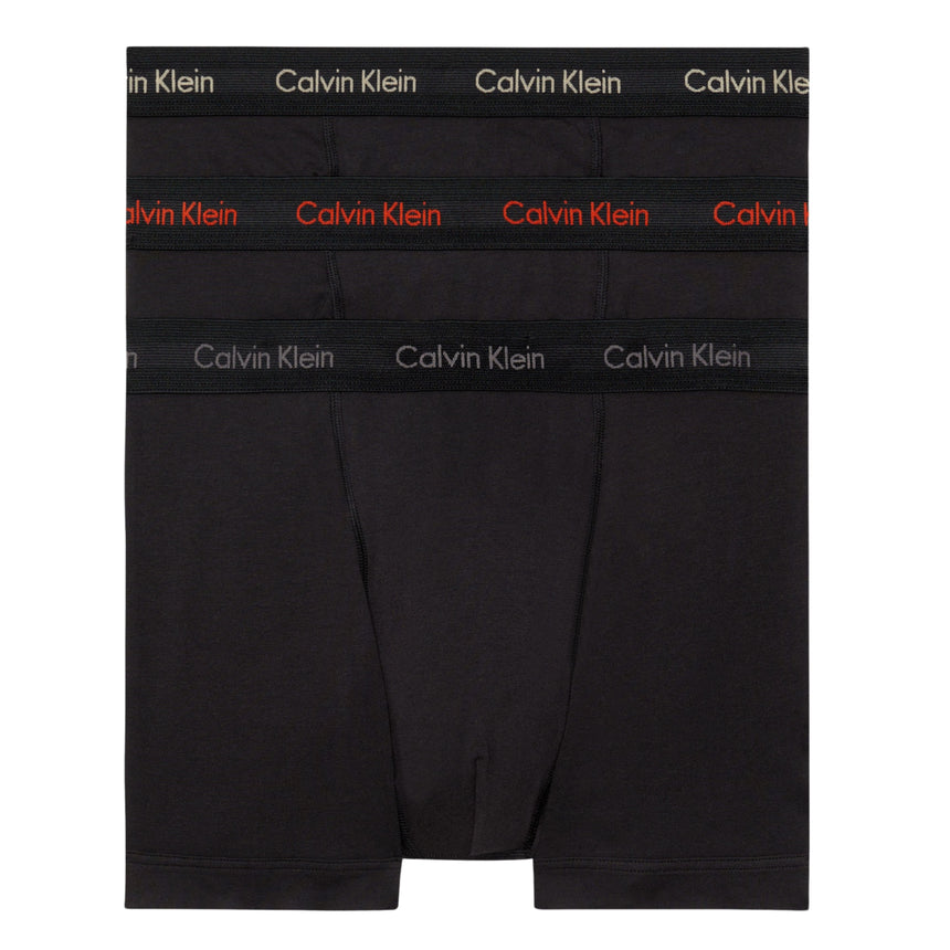 Calvin Klein Trunk 3PK Cotton Stretch - Erkek B- Cher Ks/Eiffle Twr/Moss Gr Lgs