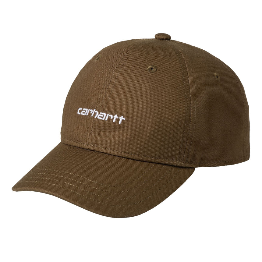 Carhartt WIP Canvas Script Cap Lumber/White