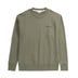 Norse Projects Arne Relaxed Organic Logo Erkek Sweatshirt Sediment Green