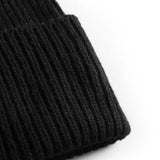 Merino Lambswool Rib N Logo Beanie