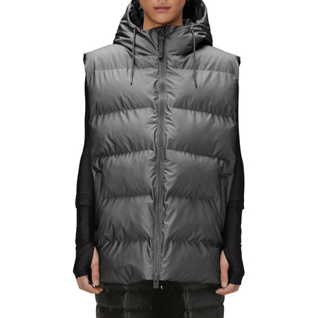 Rains Alta Puffer Vest Metallic Grey