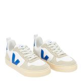 VEJA Small V-10 Laces Chromefree Leather Çocuk Sneaker Extra White/Paros Almond