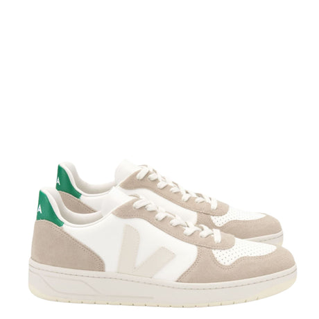 VEJA V-10 Chromefree Leather Kadın Sneaker Extra White/Natural Sahara